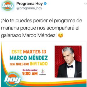 Marco Méndez Instagram - Mañana !! 😉ahí nos vemos !!