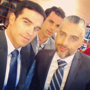 Marco Méndez Instagram - Disfrutando en el set con mis queridos @jaumemateu8 @alenones grabando @pasion_poder #agustin #erick #miguel