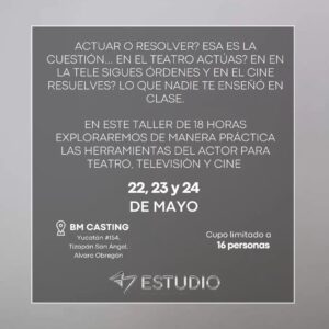 Marco de la O Instagram - Ya tenemos nuevo taller en colaboración con mis amigos de @bm_estudiomx @bm_casting pocos lugares 22,23 y 24 de mayo 18horas info WhatsApp 55 2689 5975