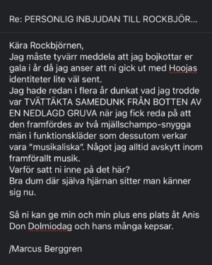 Marcus Berggren Instagram - Det är viktigt att sitta ner hemma för sånt man tror på