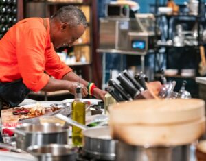Marcus Samuelsson Instagram - They all teamed up on me on #BobbysTripleThreat - but you know I don’t back down from a challenge! Tune in this Tuesday the 9th at 9pm on the @foodnetwork or @StreamOnMax to watch it all go down…