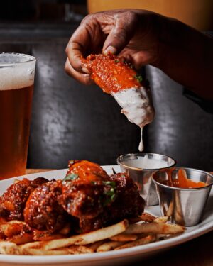 Marcus Samuelsson Instagram - That moment when Everything Wings and cool ranch collide is everything. Get your dunk on at @marcusbarandgrille!