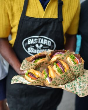 Marcus Samuelsson Instagram - I grilled up a couple MBoom burgers with @BastardBurgers and @PeasofHeaven so my fellow New Yorkers could have a taste of what we are serving up over in Scandinavia! We packed a lot of umami and flavor into one amazing veggie patty.

Thanks to the team at @BastardBurgers.nyc and @TheBronxBrewery for letting me crash their kitchen and stay tuned for more updates on when you can try the Mboom too!

Jag grillade ett par MBoom-burgare med @BastardBurgers och @PeasofHeaven så att mina New York-vänner kunde få smaka på vad vi serverar i Skandinavien. Vår fantastiska veganska burgare är packad med umami och smak. Stort tack till teamet på @BastardBurgers.nyc och @TheBronxBrewery för att vi fick låna ert kök. Håll utkik efter mer information om när du kan testa MBoom också!