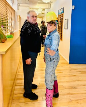Marcy Harriell Instagram - Winter. Fashun. (And hats made out of Easter baskets at Maestro Morris’ suggestion) #markmorrisdancegroup #dopaminedressing  #bighairdontcare