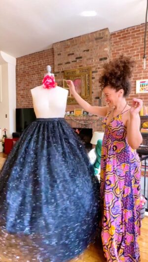 Marcy Harriell Instagram - How does Broadway star @marcyharriell prep for a performance? Oh, you know, the usual: a few rehearsals, some vocal warm ups, and just casually sewing together a custom gown! 

Yep. For Harriell, sewing is a ritual ahead of any new performance, including her @bam_brooklyn debut tonight in @markmorrisdance’s “The Look of Love.” And since it revolves around songs by Burt Bacharach — a.k.a. the pop composer behind hits like Aretha Franklin’s “I Say a Little Prayer“ — you KNOW Harriell had to make something truly special. Take a look at the gown go from start to finish in Harriell’s #DebutDiary. 

🟣 And, at the link in bio…
▪️Read a Q&A with Harriell 
▪️Get the details on the “The Look of Love,” which runs through March 23! 

#marcyharriell #thebespokebelter #AllArtsTV #DebutDiaries
—
@sayaw_mica @domingo.estradajr @everynoteistrue @ccurtismusic @bigtina1016 @blaireperrin @courtney_lopes @billydancesmith @nicole.e.sabella. Group video by @_amy__page_. Video diary by @marcyharriell