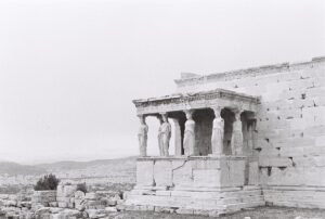 Margaret Clunie Instagram - Greece in black and white including such hits as, beers on the balcony! Rain at the Acropolis! And life crisis about career choice of acting at the literal birth place of theatre!! Fun!