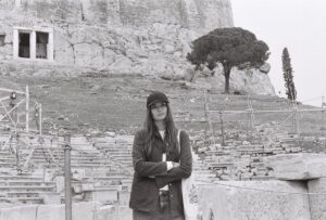 Margaret Clunie Instagram - Greece in black and white including such hits as, beers on the balcony! Rain at the Acropolis! And life crisis about career choice of acting at the literal birth place of theatre!! Fun!