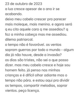 Maria Beraldo Instagram - vem disco novo