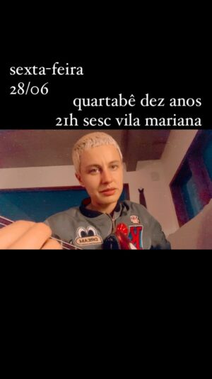 Maria Beraldo Instagram - amanhã (sexta 28/06) tem show da minha banda do coração @quartabe !

sesc vila mariana 21h

vem!