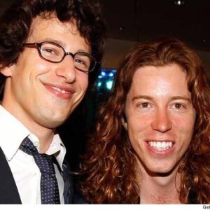 Maria Christina Thayer Instagram - My instagram game can be pretty shoddy, as I forget to take pictures anytime I’m anywhere interesting. I’m on #brooklyn99 tonight - and as usual, I didn’t get an on set pic, but here’s one I found on google of the kind and wonderful Andy Sandburg with my brother in red, Shaun White. If you cross your eyes, Shaun and I look basically the same.