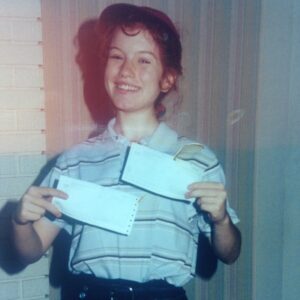 Maria Christina Thayer Instagram - First paycheck ever, from Arby's.  #nofilter (that's just what photos looked like back then). #tbt