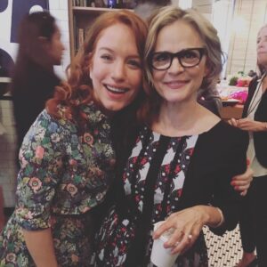 Maria Christina Thayer Instagram - Together again! Blank and Littlenut. The inimitable @amysedaris and the overjoyed @mariathayer! #turnerupfront