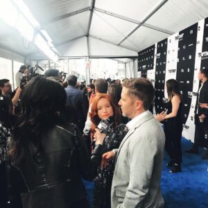 Maria Christina Thayer Instagram - #tbt because I forgot to post about #turnerupfront last week. Say what you will about my skillz, no one is better at zoning out during an interview than me.😀