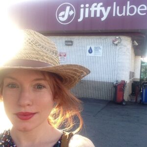 Maria Christina Thayer Instagram - Put on red lipstick to go to the jiffy lube so I could feel alive.