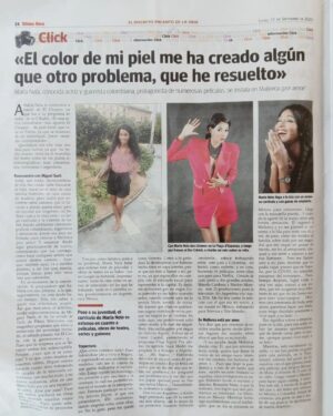 María Nela Sinisterra Instagram - Gracias a #pedroprietoperiodista  por esta nota en el diario  gracias a @tolo_sans  por las fotos #ultimahora #mallorca #marianelasinisterra #actrizlatina #actrizmarianelasinisterra