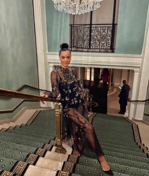 Maria Sten Instagram - @bibhumohapatra x @nyfw thank you for having me, this collection was something to witness, truly stunning ✨

wearing @bibhumohapatra   styled by @catpopestylist 

#NYFW