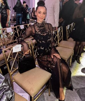 Maria Sten Instagram - @bibhumohapatra x @nyfw thank you for having me, this collection was something to witness, truly stunning ✨

wearing @bibhumohapatra   styled by @catpopestylist 

#NYFW