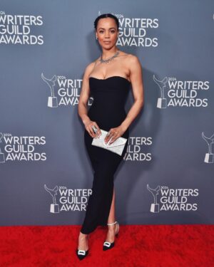 Maria Sten Instagram - had a great time at the #wgaawards giving away an award and trying to make a room full of legendary writers laugh at my silly actor jokes (I’m not scared, you’re scared) on a rainy Sunday in LA.

grateful to be an actor and writer, and a proud SAGAFTRA and WGA union member. ✨

📷: Alberto E. Rodriguez x @gettyimages