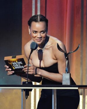 Maria Sten Instagram - had a great time at the #wgaawards giving away an award and trying to make a room full of legendary writers laugh at my silly actor jokes (I’m not scared, you’re scared) on a rainy Sunday in LA.

grateful to be an actor and writer, and a proud SAGAFTRA and WGA union member. ✨

📷: Alberto E. Rodriguez x @gettyimages