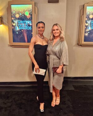 Maria Sten Instagram - had a great time at the #wgaawards giving away an award and trying to make a room full of legendary writers laugh at my silly actor jokes (I’m not scared, you’re scared) on a rainy Sunday in LA.

grateful to be an actor and writer, and a proud SAGAFTRA and WGA union member. ✨

📷: Alberto E. Rodriguez x @gettyimages