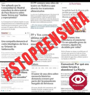 Marián Aguilera Instagram - Profesionales del mundo de la cultura denunciamos la censura que está atentando contra la libertad de expresión.Un derecho consolidado democráticamente en la Constitución.
Exigimos protección de nuestros derechos porque sin CULTURA no hay democracia. #censuraultraderechista