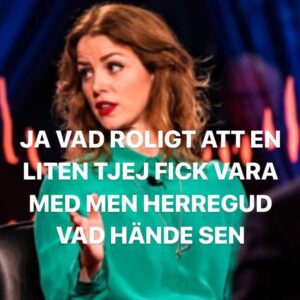 Marie Agerhäll Instagram - Jag beundrar de som jobbar med Skavlanredaktionen men humor vinner alltid så här kommer det: hörrni hur skrattar vi åt det som hände PÅ SJÄLVASTE INTERNATIONELLA KVINNODAGEN? Frågorna till mig handlar om Jesper eller hur det är att leva med honom. Den enda frågan som hade med Dips eller mig då att göra var om shamelisten. MEN! Vilken fantastiskt fin presentation jag fick, den var svingrym!