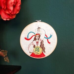 Marina Weisband Instagram - New embroidery done. Inspired by the wonderful @sveta_grib.
#standwithukraine #fckptn
