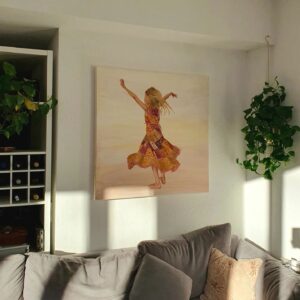 Marina Weisband Instagram - Ich habe Frau Kind fürs Wohnzimmer verewigt. Möge sie die Sonne im Herzen bewahren.
#painting #malerei