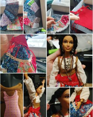 Marina Weisband Instagram - Ich habe meinen Charakter Yuri als Barbie gebaut. Gesicht und Haar modifiziert, Kleidung genäht, Details aus Kunstleder, Ketten und Fimo.
#dollcustom #ooak #barbie