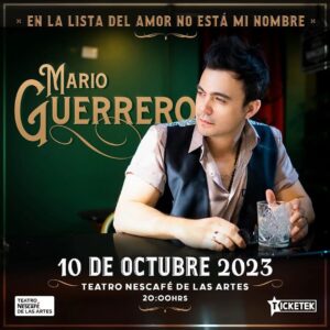 Mario Guerrero Instagram - Por fiiin les puedo contar las novedades! Hoy estamos de full estreno. Ya está disponible en Youtube el video oficial de #LaBotella Además les puedo anunciar que tenemos concierto en el @teatronescafe el 10 de Octubre y ya están a la venta las primeras entradas. Una vez agotada la pre-venta se liberará de forma automática la venta general. Y por último contarles que estaré lanzando mi próximo disco en este show así que feliz de que puedan ser parte!!!

Un saludo especial además a mi Fans Club @oficial_lfg que hoy cumplimos 20 años juntos acompañándome en este caminar 

Agradecido también siempre de todo el cariño que ustedes, mi público, me entregan día a día! Nos vemos en el Nescafé!!!

#concierto #enlalistadelamornoestaminombre #labotella #nuevosingle #nuevamusica #nuevodisco