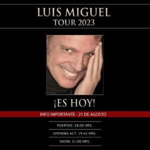 Mario Guerrero Instagram - No saben lo feliz que estoy de darles esta noticia!! Hoy y mañana estaré abriendo los shows del artista más importante de América, Luis Miguel en Chile!!

Te veo allá?? Lleguen temprano para que disfrutemos juntos 😎✨🎶🎶🎶
______________
@fenixchile Información importante para hoy 21 de agosto
¡Te esperamos!