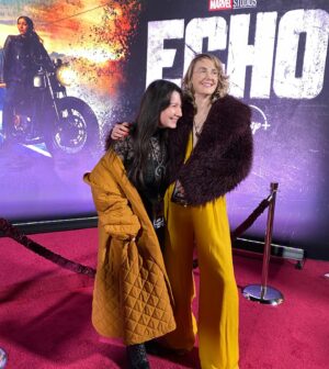 Marion Dayre Instagram - All episodes of ECHO will be released in just a few hours on Disney  and Hulu! 

We poured our hearts into this story, this project, these characters. We’re so excited to share them with you.

Here are just a few of our incredible writers at last night’s premiere. Thank you for your support!!