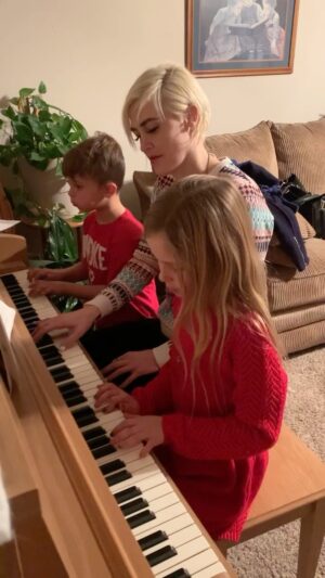 Marion Dayre Instagram - Piano lessons with my hearts.