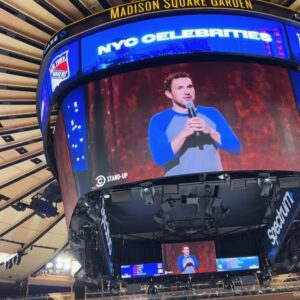 Mark Normand Instagram - Garden Variety! The celebrity cam really scraping the barrel. Thanks @thegarden & @nyrangers  for a fun night & a great game! See you queefs at the @beacontheatre 1/26 & 27! Comedy! #tuesdayswithstories #Wemightbedrunk #yadontsay #rangers #hockey #nyc #comedy #allovertheroad