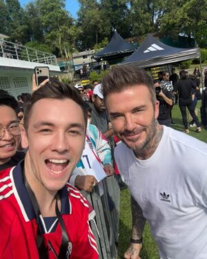 Mark O’Dea Instagram - Dream come true 🤩

David Beckham has been on the top of the list of people I’ve always wanted to meet… from idolizing him as a kid… to watching him grow into being one of the most respectable names in the world! 

Managed to see him in the morning when adidas joined forces with the  PFAM co-creating the adidas Malaysia Girls Football Program… & he literally stopped to take pics & sign items for every single person….what a guy ! 🙉

Then we met him again at TRX & if you are a fan of the iconic Predator Boots…then you are in luck 😉

Head to TRX to check out the World of Predator Exhibition from 1 - 11 Feb 2024 where you can see exclusive football kits and a MakerLab Pop Up to mark the 30th anniversary of the legendary Predator boots! 😎👊

#adidasMY #WorldofPredator @adidasmy
