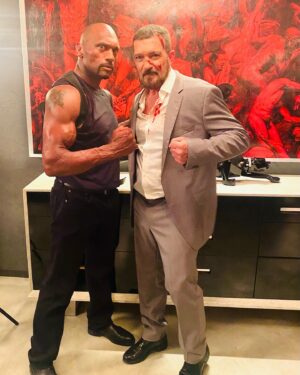 Mark Rhino Smith Instagram - @theenforcermovie in theaters now and on VOD. Had so much fun filming this with 

@antoniobanderas my third film with this legend 🙌🏾
@katebosworth ❤️
@2chainz
@mojeanaria 
@alexisren 
@markrhinosmith 🦏😜
Director @richard_hughes__ 🙌🏾
Producer @jeffreygreenstein 
@rvannorden 
@lukebouchier 
@yonileh 

 Check it out peeps 🔥🔥 #millenniumfilms 
@londonflairpr 

#action
#thriller
#movie