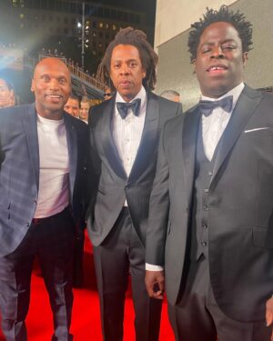 Mark Rhino Smith Instagram - #aboutlastnight #thehardertheyfall #premier Thank you to @tedbaker @allsaints for kitting me out 😍❤️ So happy and honored to be a part of this historical film, Huge shoutout to my brother, the director @thebullitts for your creative vision, love you bro and Producer/legend #jayz 🙌🏾⭐️ Slide to see more pics from an epic night and after parties 🥂😜 in London, also my third film with my brother @idriselba and the lovely @iamreginaking they Smashed it 🔥🔥 along with #johnathanmajors and the rest of the incredible cast. Great to see @aleshaofficial #happybirthday 🥂 and of course my publicist @londonflairpr 😍#blackhistorymonth @britishfilminstitute 
#film @netflix