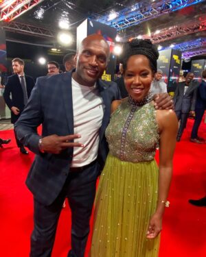 Mark Rhino Smith Instagram - #aboutlastnight #thehardertheyfall #premier Thank you to @tedbaker @allsaints for kitting me out 😍❤️ So happy and honored to be a part of this historical film, Huge shoutout to my brother, the director @thebullitts for your creative vision, love you bro and Producer/legend #jayz 🙌🏾⭐️ Slide to see more pics from an epic night and after parties 🥂😜 in London, also my third film with my brother @idriselba and the lovely @iamreginaking they Smashed it 🔥🔥 along with #johnathanmajors and the rest of the incredible cast. Great to see @aleshaofficial #happybirthday 🥂 and of course my publicist @londonflairpr 😍#blackhistorymonth @britishfilminstitute 
#film @netflix