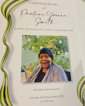 Mark Rhino Smith Instagram - Yesterday I laid my Mum Pauline Yvonne Smith Rest 🙏🏾❤️💐 I want to say a big thank you to all my family and friends and all of you for your support and well wishes. Please tell your loved ones, that you love them over and over again. Be kind, live your live life and pursue your dreams big or small. Mum I love you and I know you will be making friends wherever you are now 😍 Thank you to all my boys that I grew up with, we haven’t all been together for over 30 years ❤️