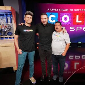 Mark Rober Instagram - We raised over $3.5M after 3 hours. Thanks to everyone who watched and donated and thanks to my buddy Jimmy Kimmel and special guests Adam Sandler, Andy Samberg, Casey Neistat, Charlize Theron, Chris Rock, Conan O'Brien, Guillermo, Jack Black, John Oliver, Jon Stewart, Kenan Thompson, Kodi Lee, Marques Brownlee, Matpat, Max Park, Maya Rudolph, MrBeast, Nikkie Glaser, Party Shirt, Paul Rudd, Sarah Silverman, Science Bob, Stephen Colbert, Terry Crews, The Merral Twins and Zack Galifianakis! #colorthespectrum