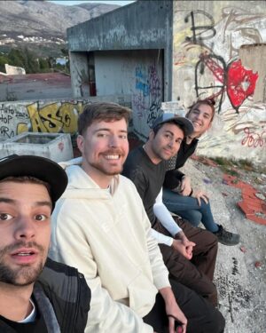 Mark Rober Instagram - LPT: If @mrbeast ever invites you on a 7 day vacation double check it’s not to an abandoned city where you’ll be surviving off canned beans and ZzzQuill.