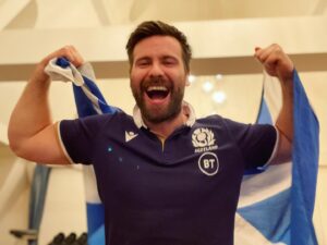 Mark Rowley Instagram - This is the first time Scotland has won against England since 1983 at Twickenham! I was not even born. What a great start to the #sixnations I know my English friends and family will be raging... But you have to let us have this one! I was so scared at the end, with 1 min to go, when we went for a kick and lost possession. 
@sixnationsrugby @scotlandteam @englandrugby @paisleyrugbyclub