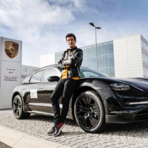 Mark Webber Instagram - Phenomenal first drive for me with this beauty. Drives like a Porsche, feels like a Porsche, smells like a Porsche. Proper sports car with even more space and ground clearance now. Expect the World Premiere of the all-new Taycan Cross Turismo to take place in less than eight weeks. In dealerships as early as this summer. Can´t wait. Perfect car for some Australian ruggedness and the German Autobahn. 🙌🏼🏕💥