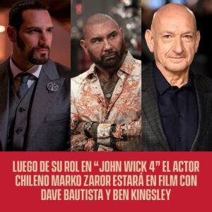 Marko Zaror Instagram - Hoy se anunció que el actor chileno @markozaror será parte de "The Killer's Game" una película de acción comedia protagonizada por Dave Bautista ("Guardians of the Galaxy"), el ganador del Oscar Ben Kingsley ("Wonder Man") y Sofía Boutella ("Rebel Moon"). La película se centra en un asesino que al ser diagnosticado con una enfermedad terminal le pone precio a su propia cabeza pero luego se arrepiente. @markozaror fue aplaudido por la crítica por su rol en "John Wick 4", película protagonizada por Keanu Reeves que logró ser #1 del mundo.