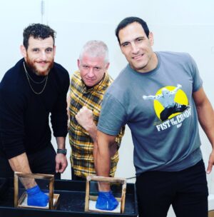 Marko Zaror Instagram - What a night!!!
The Fist of the Condor for eternity!!
Thanks Tim for believing and supporting us on our journey to create martial arts cinema from Chile!
At the best theater in the world @alamonyc 
@ernestodiazesp 
@eyalmeyer 
————
Que noche!!
Gracias Tim por creer y apoyar nuestro camino en crear cine de artes marciales Chileno!
En el mejor cine del mundo @drafthouse