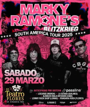 Marky Ramone Instagram - Another show added 💙💙💙 and more shows will be added soon.
Next up Denver @theorentaltheater playing all the hits. Link in bio for tickets.  @_elpuma_ 🎸 @______gallo______ 🎸 @pela_scb 🎤
