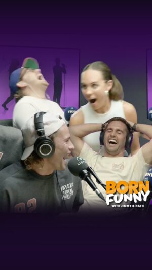 Marlee Silva Instagram - 𝗕𝗢𝗥𝗡 𝗙𝗨𝗡𝗡𝗬 𝗘𝗣𝟯𝟵 with @marlee.silva & @nichohynes_ out now, just type in “Jimmy & Nath” wherever you get your podcasts. #podcast #joke