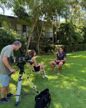 Marlee Silva Instagram - How special to be up here working at the best week of footy of the year, connecting with culture and telling the stories of mob doing what they do best 😍 can’t wait for the All Stars tomorrow night!! 🖤💛❤️
