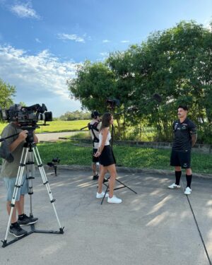 Marlee Silva Instagram - How special to be up here working at the best week of footy of the year, connecting with culture and telling the stories of mob doing what they do best 😍 can’t wait for the All Stars tomorrow night!! 🖤💛❤️