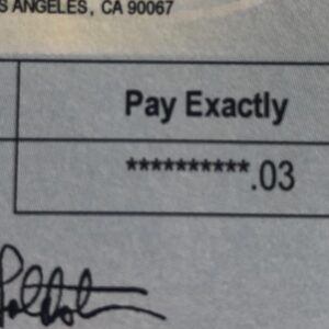 Marley Shelton Instagram - Just got a check for exactly 3 cents.  Every penny counts I guess.  Keep grinding!